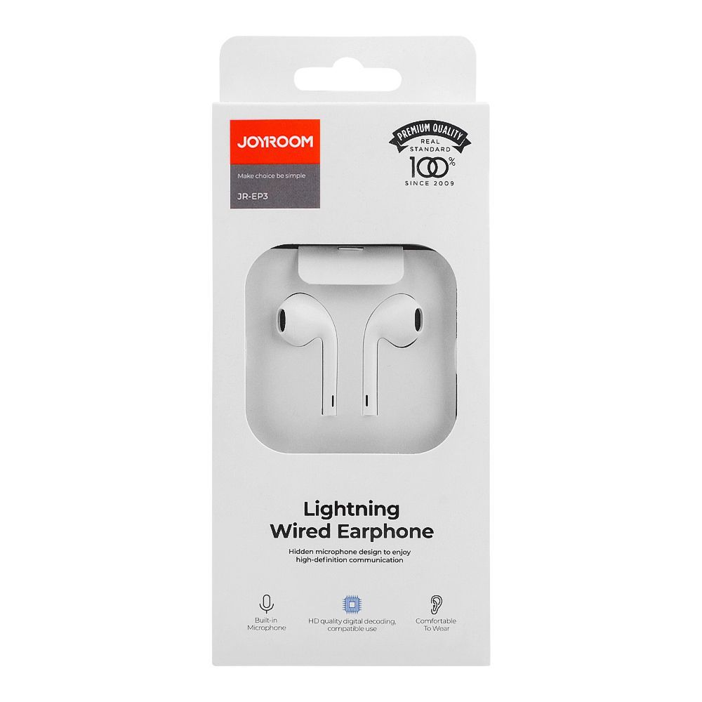 JR-EP3 JOYROOM Wired Lightning Earphone for iPhone