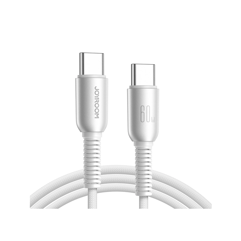 Joyroom S-A51 60W Fast Charging ( Type C To Type C ) 1.2M Light Grey Joyroom.pk