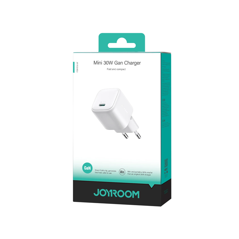 Joyroom JR-TCG15 30W PD Mini GaN Charger White Joyroom.pk