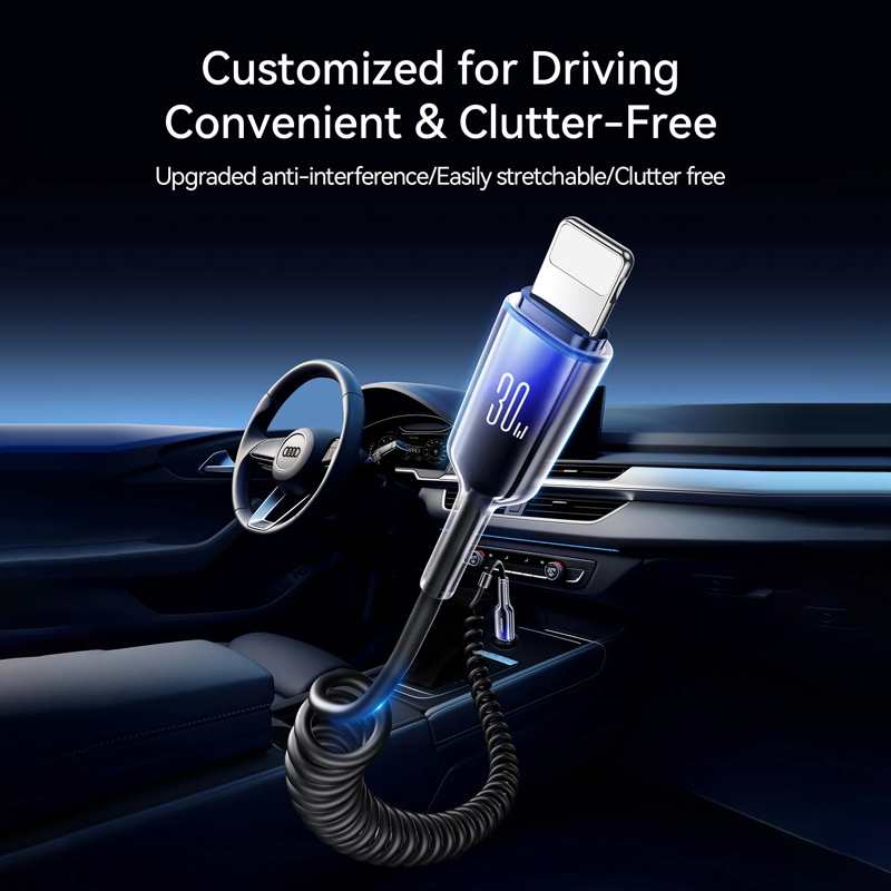 Joyroom S-A43 Coiled Fast Charging Data Cable (Type C To Type C) 1.5m Black Joyroom.pk