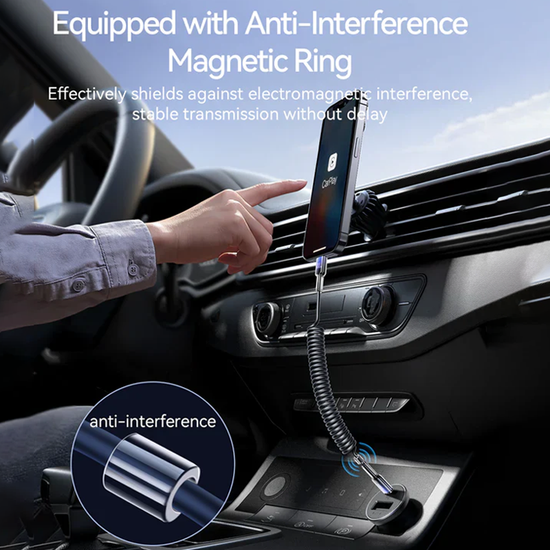 Joyroom S-A43 Coiled Fast Charging Data Cable (Type C To Type C) 1.5m Black Joyroom.pk