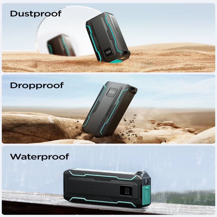 L017 JOYROOM 22.5W POWER BANK WITH BUILT IN 2IN1 CABLES WITH SOS LIGHT 10000MAH - BLACK JOYROOM
