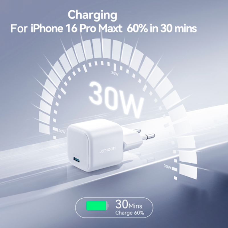 Joyroom JR-TCG15 30W PD Mini GaN Charger White Joyroom.pk