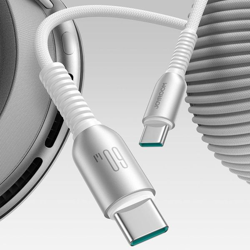 Joyroom S-A51 60W Fast Charging ( Type C To Type C ) 1.2M Light Grey Joyroom.pk