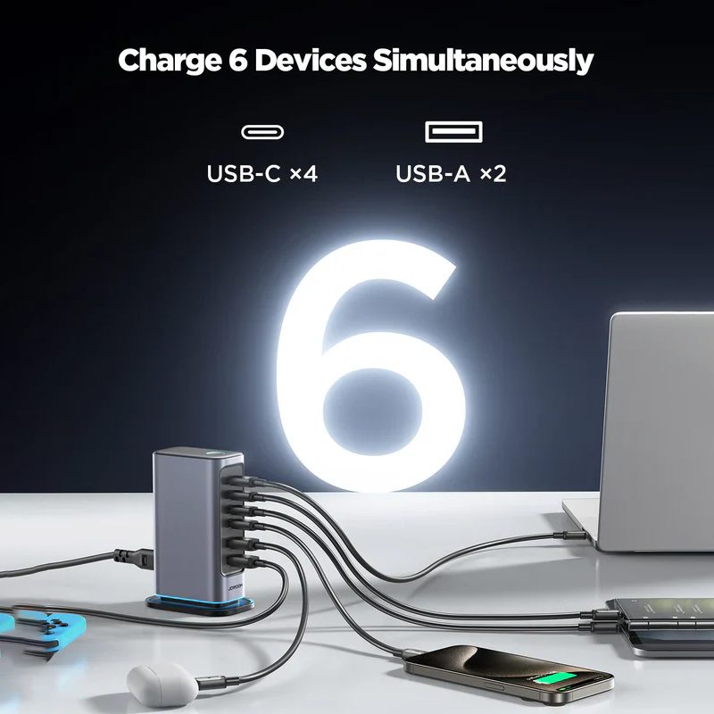 Joyroom JR-TCM02 65W Multi-Port Charger-Dark Gray (EU) Joyroom.pk