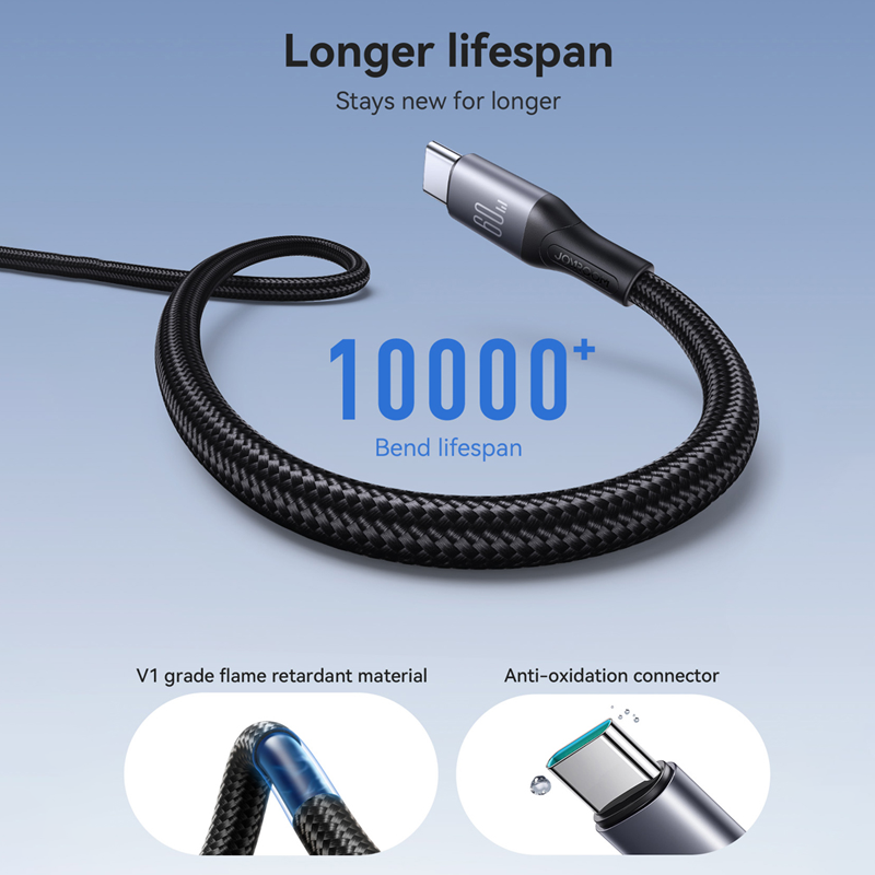 Joyroom S-A28 60W Fast Charging Data Cable Type-C To Type-C 2M Joyroom.pk