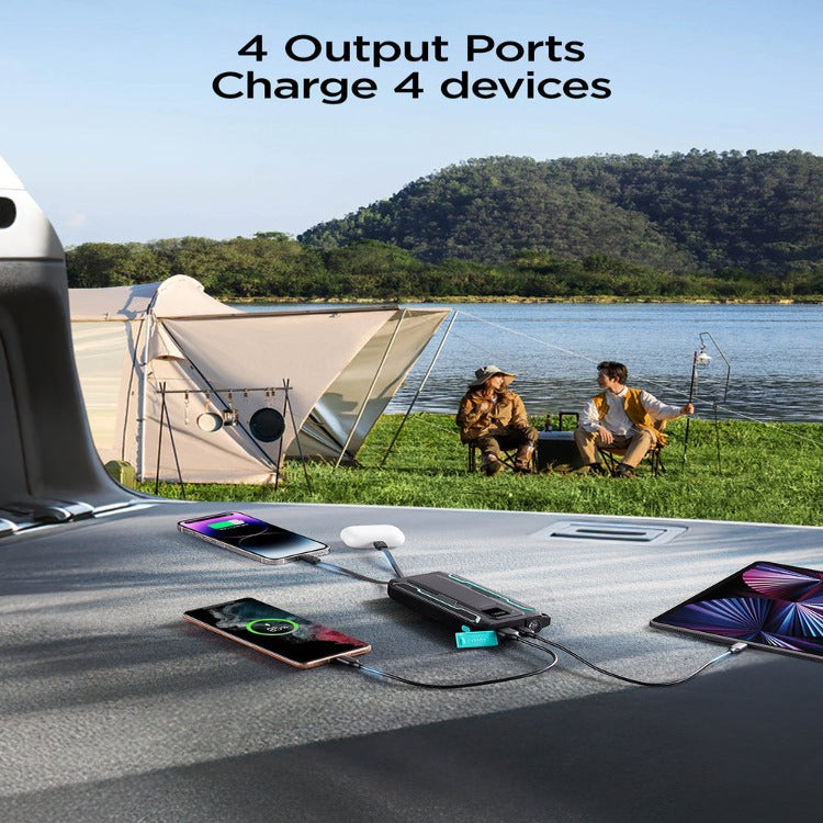 L017 JOYROOM 22.5W POWER BANK WITH BUILT IN 2IN1 CABLES WITH SOS LIGHT 10000MAH - BLACK JOYROOM