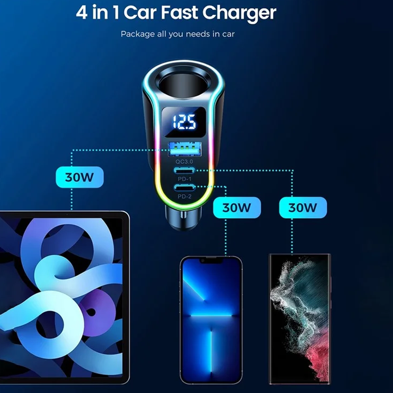 Joyroom JR-CL21 150W 4 in 1 Car Charger Joyroom.pk