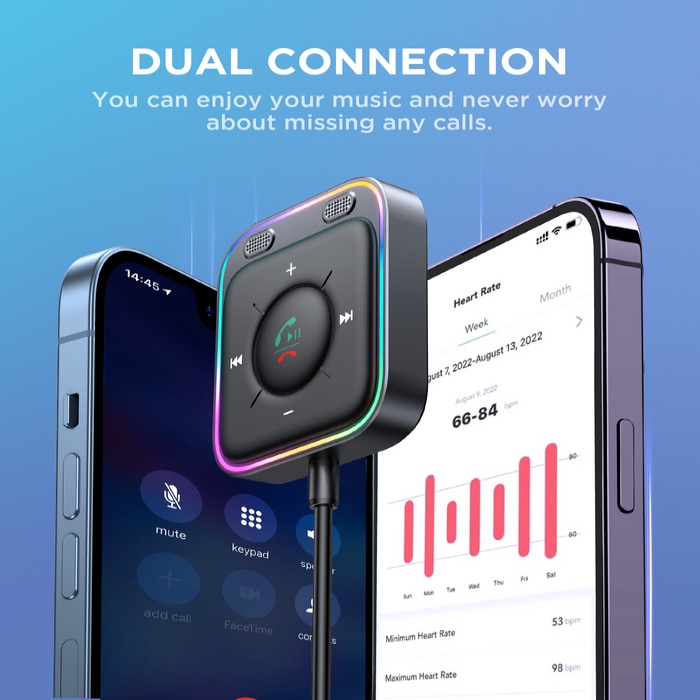 CB3 JOYROOM WIRELESS RECEIVER BLUETOOTH AUX ADAPTER WITH DUAL MICS NOISE CANCELLATION JOYROOM