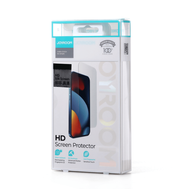 JR-DH06 Tempered Glass Screen Protector (2.5D Full Screen) for iP 14 Pro 6.1" (HD)(5PCS) Joyroom.pk