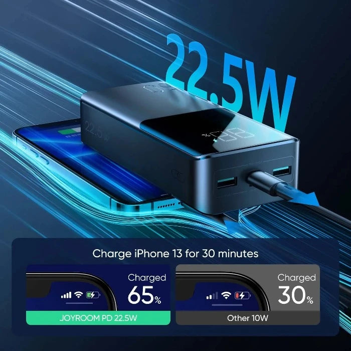 JR-QP193 JOYROOM Power Bank with Large Digital Display 30000mAh/22.5W Joyroom.pk