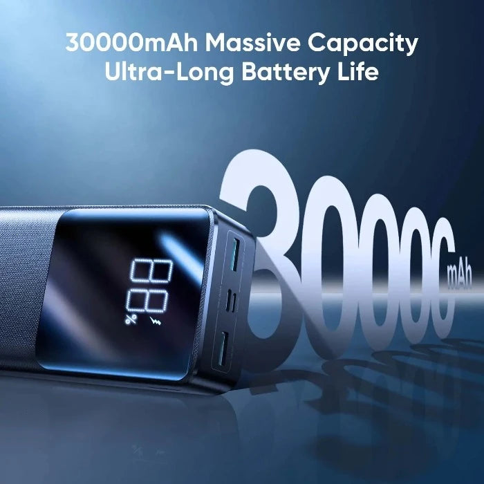 JR-QP193 JOYROOM Power Bank with Large Digital Display 30000mAh/22.5W Joyroom.pk