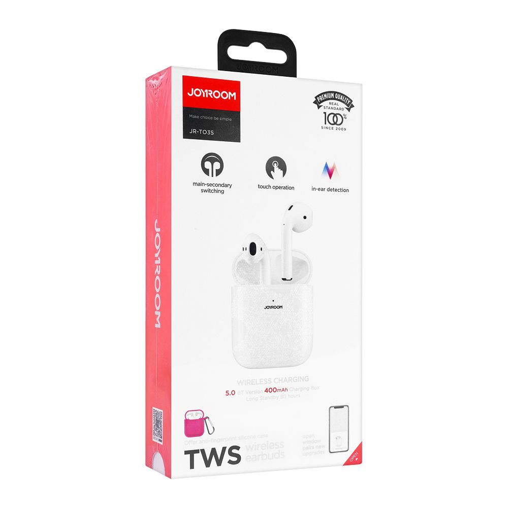 T03S JOYROOM True Wireless Earbuds White Edition of Joyroom Pakistan