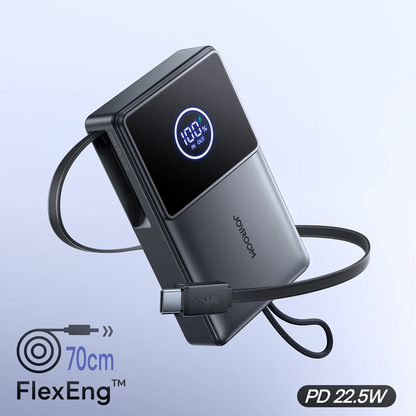 Joyroom JR-PR1 22.5W Built-in Retractable Cable Power bank 10000mAh Joyroom.pk