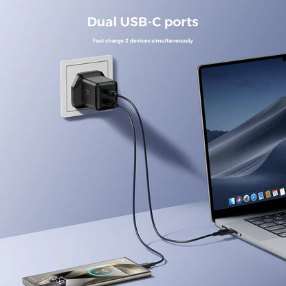 JOYROOM JR-TCG17 45W Dual-Port (2C) Charger - Black Joyroom.pk