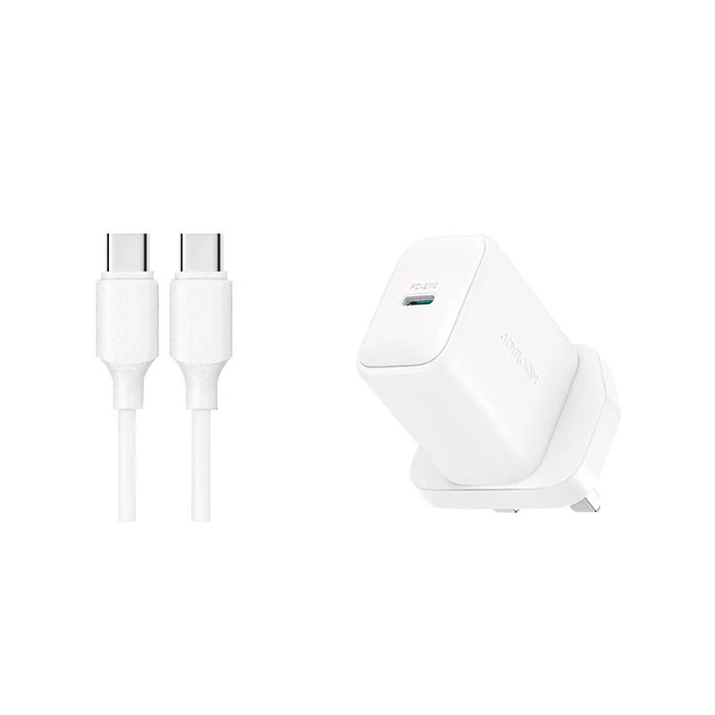 Joyroom JR-TCF20UK PD20W Fast Charger 1m Type-C to Type-C Cable Joyroom.pk
