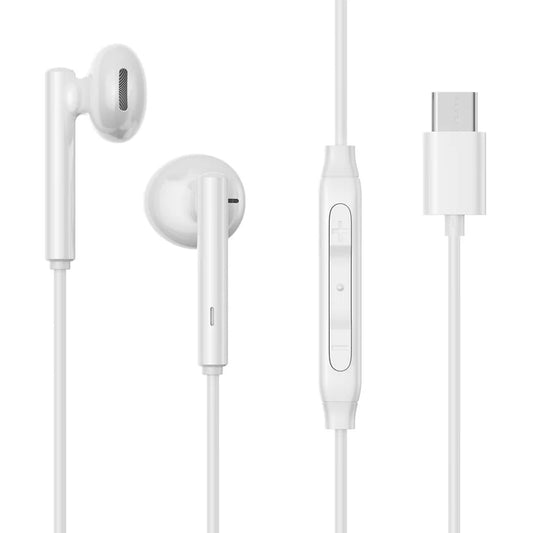 JR-EC05 JOYROOM TYPE-C Series Half In-Ear Wired Earphones-White Joyroom.pk