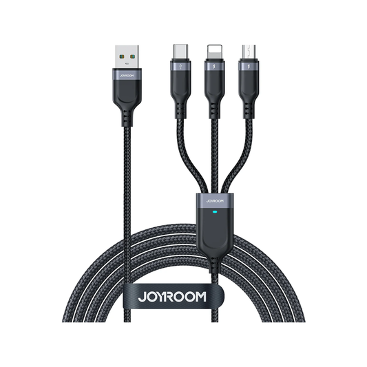 Joyroom S-A18 Multi-Use Series 3.5A 3-in-1 USB to Lightning, Type-C and Micro