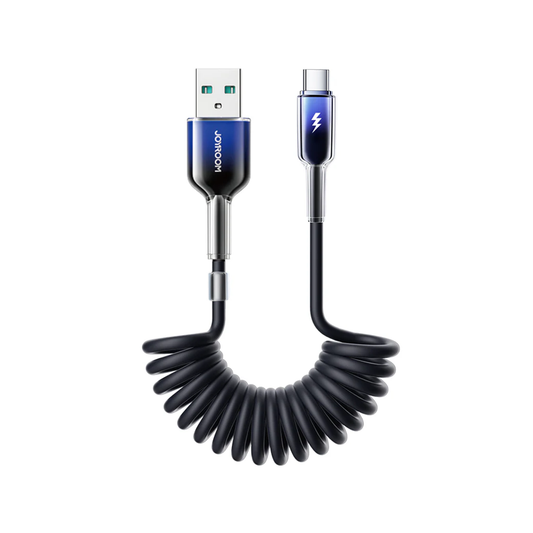 Joyroom S-A43 Coiled Fast Charging Data Cable (Type C To Type C) 1.5m Black Joyroom.pk