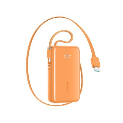 Joyroom JR-PR2L 35W Mini Power Bank with Built-in Retractable Type-C Cable + Type-C/Lightning Cable 10000mAh Joyroom.pk