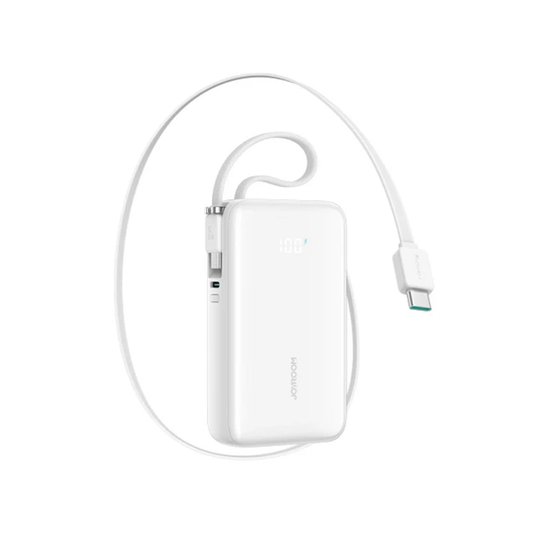 Joyroom JR-PR2L 35W Mini Power Bank with Built-in Retractable Type-C Cable + Type-C/Lightning Cable 10000mAh Joyroom.pk
