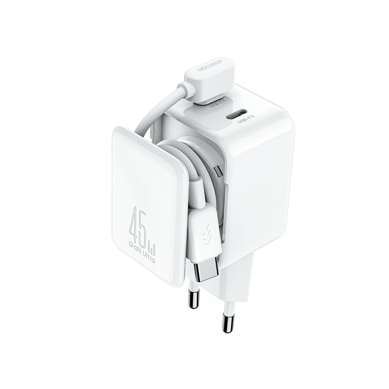Joyroom JR-TCL05 45W Foldable Charger with cable (CN plug) White Joyroom.pk