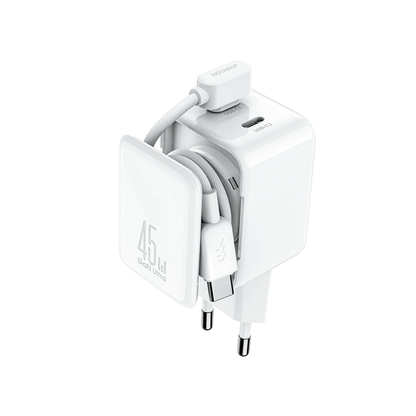 Joyroom JR-TCL05 45W Foldable Charger with cable (CN plug) White Joyroom.pk
