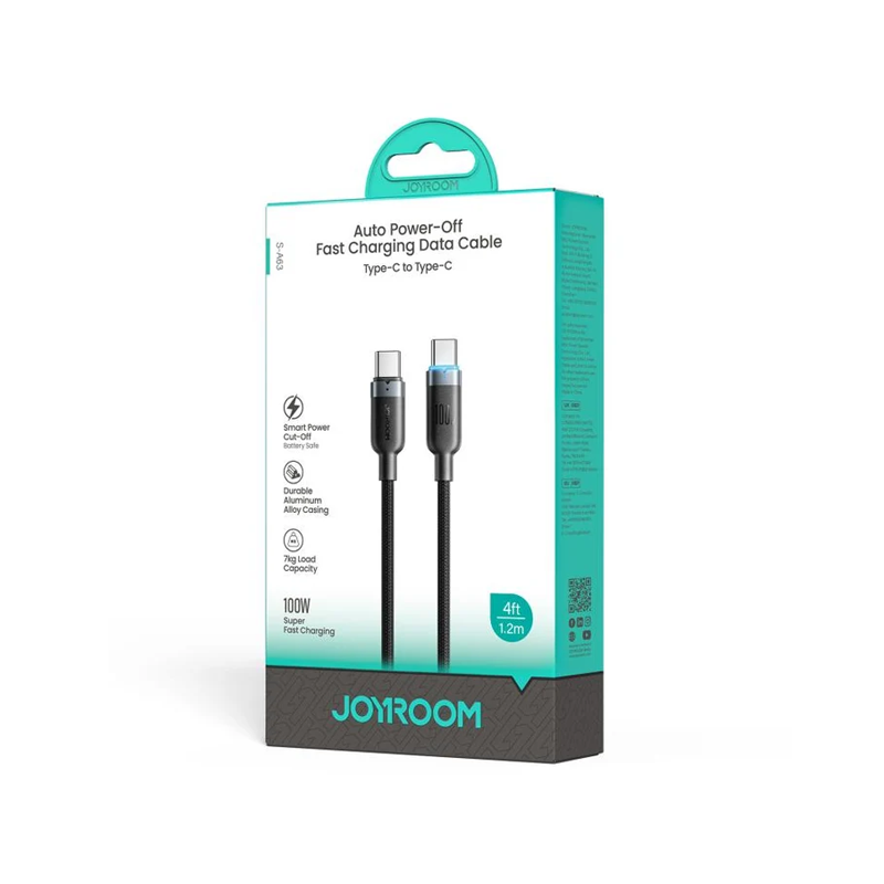 Joyroom S-A63 StarWay Series 100W Auto Power-Off Fast Charging Data Cable (Type-C to Type-C) 1.2m Joyroom.pk