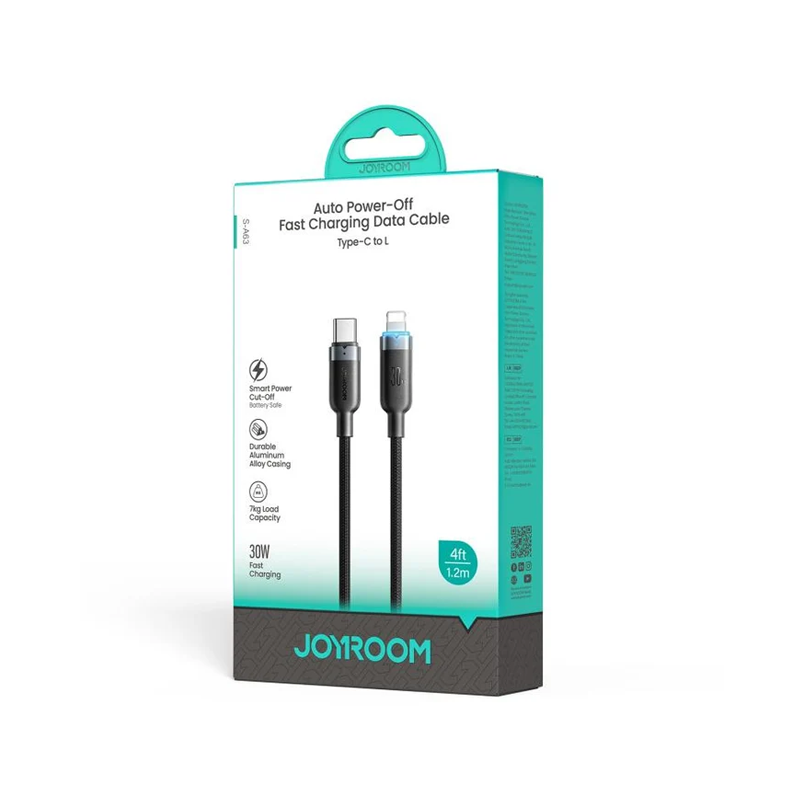 Joyroom S-A63 StarWay Series 30W Auto Power-Off Fast Charging Data Cable (Type-C to Lightning) 1.2m Joyroom.pk