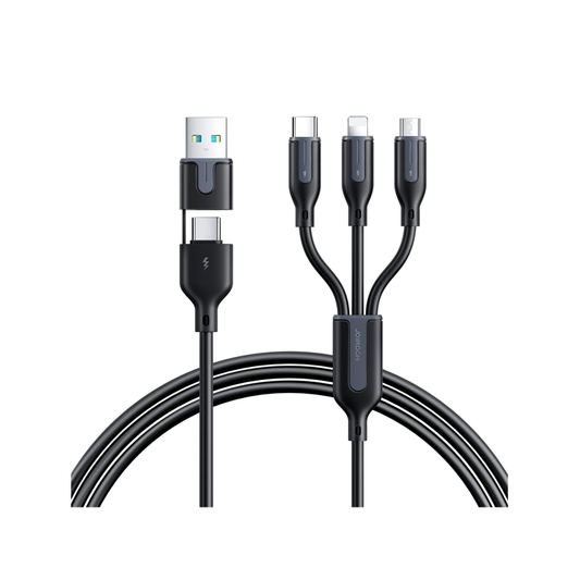 Joyroom A15 3.5A USB-A+Type-C to Lightning+Type-C+Micro 5-in-1 Charging Cable 1.2m Joyroom.pk