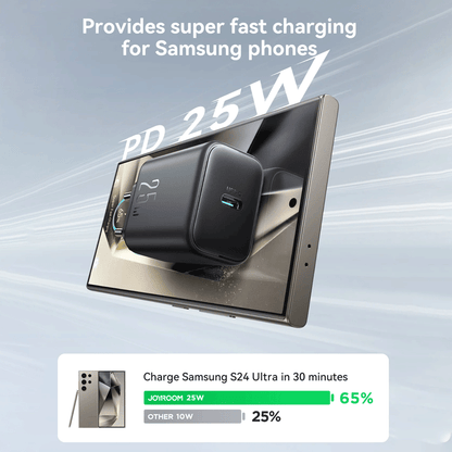 Joyroom JR-TCF23 25W Charger (EU)+C to C Cable 1m-Black