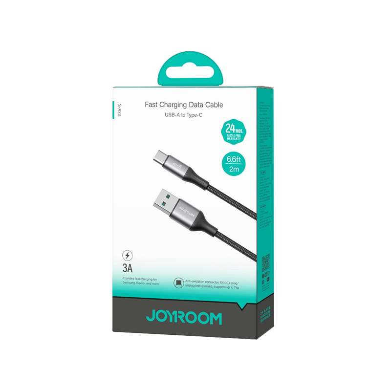 Joyroom S-A28 3A Fast Charging Data Cable USB-A To Type-C 2M Joyroom.pk