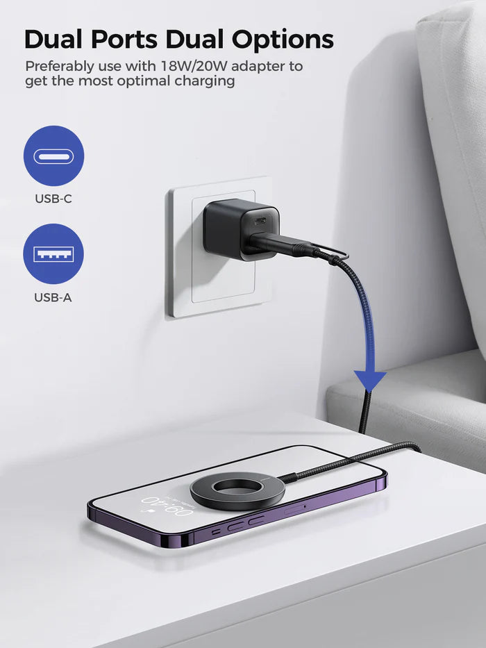 JR-WQM03 JOYROOM Magnetic Wireless Charger Joyroom.pk