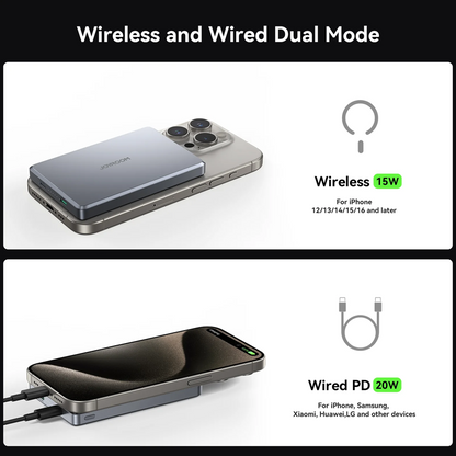 Joyroom JR-PBM08 Pro 20W Ultra-Thin Metal Magnetic Wireless Charging Power Bank 10000mAh