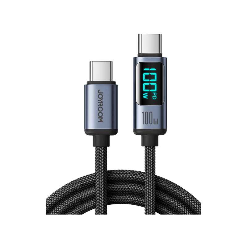 S-CC100A16 JOYROOM 100W Type-C to C Digital Display Fast Charging Data Cable 1.2M JOYROOM