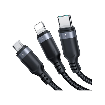 Joyroom S-A18 Multi-Use Series 3.5A 3-in-1 USB to Lightning, Type-C and Micro