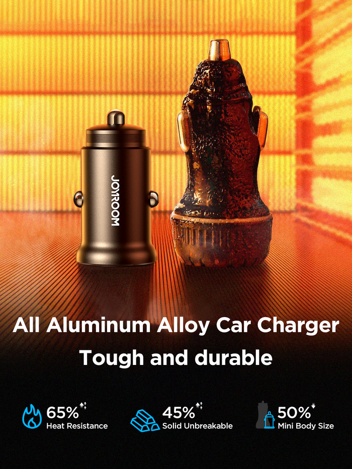 CCN06 JOYROOM 30W CAR CHARGER - MINI METAL WITH 2C MULTIPLE PROTECTION JOYROOM