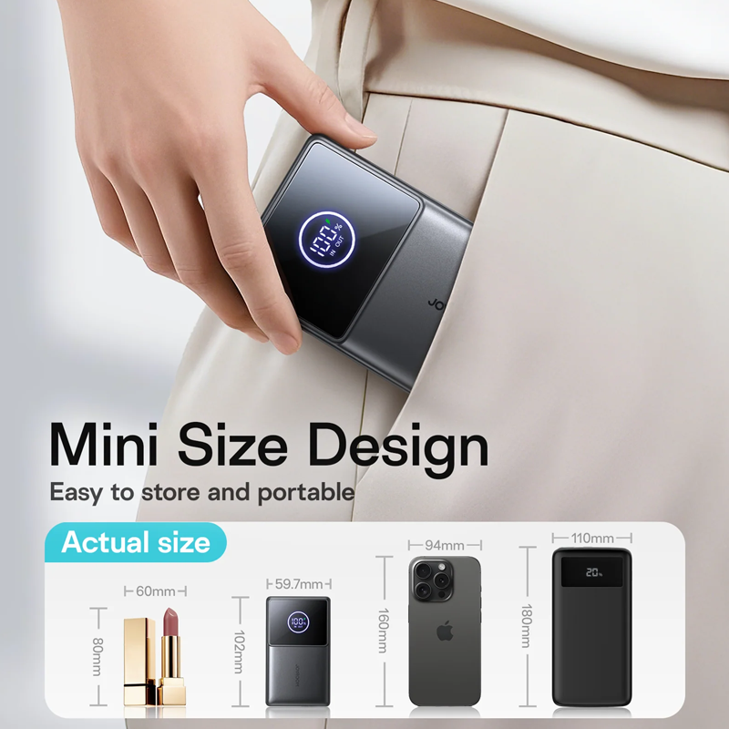 Joyroom JR-PR1 22.5W Built-in Retractable Cable Power bank 10000mAh Joyroom.pk
