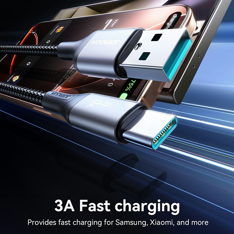 Joyroom S-A28 3A Fast Charging Data Cable USB-A To Type-C 2M Joyroom.pk