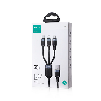 Joyroom S-A18 Multi-Use Series 3.5A 3-in-1 USB to Lightning, Type-C and Micro