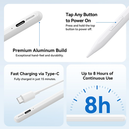 Joyroom JR-K12 Pro Active Dual-Mode Stylus Pen (Including 2 Spare Nibs) White Joyroom.pk
