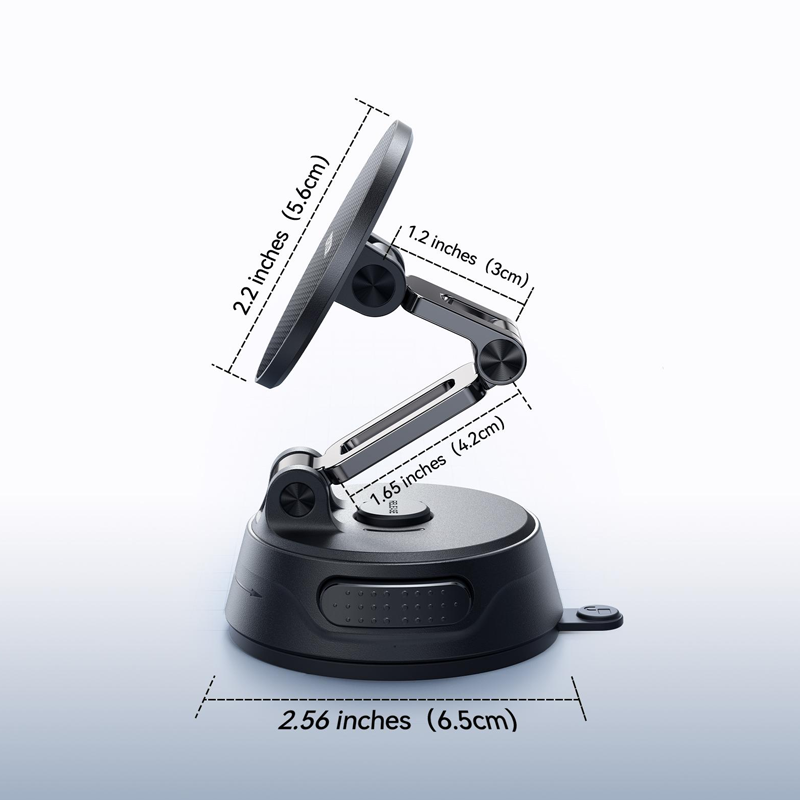 Joyroom JR-ZS510 Gel Suction Cup MagSafe Car Foldable Stand-Dark Gray Joyroom.pk