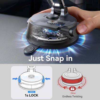Joyroom JR-ZS510 Gel Suction Cup MagSafe Car Foldable Stand-Dark Gray Joyroom.pk
