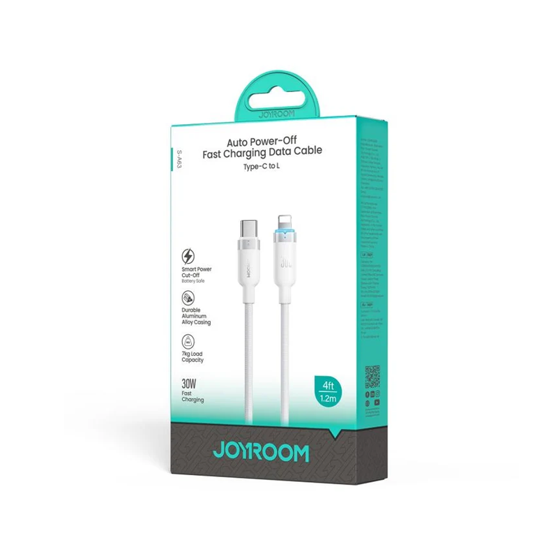 Joyroom S-A63 StarWay Series 30W Auto Power-Off Fast Charging Data Cable (Type-C to Lightning) 1.2m Joyroom.pk