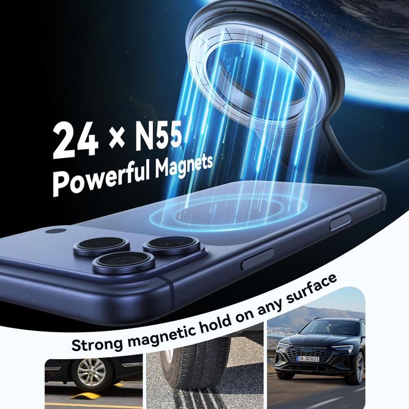 Joyroom JR-ZS518 Magsafe Soft Rod Suction Cup Holder-Black Joyroom.pk