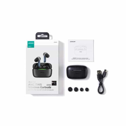 JR-BC1 JOYROOM TRUE WIRELESS ANC EARBUDS-WITH COVER - BLACK JOYROOM