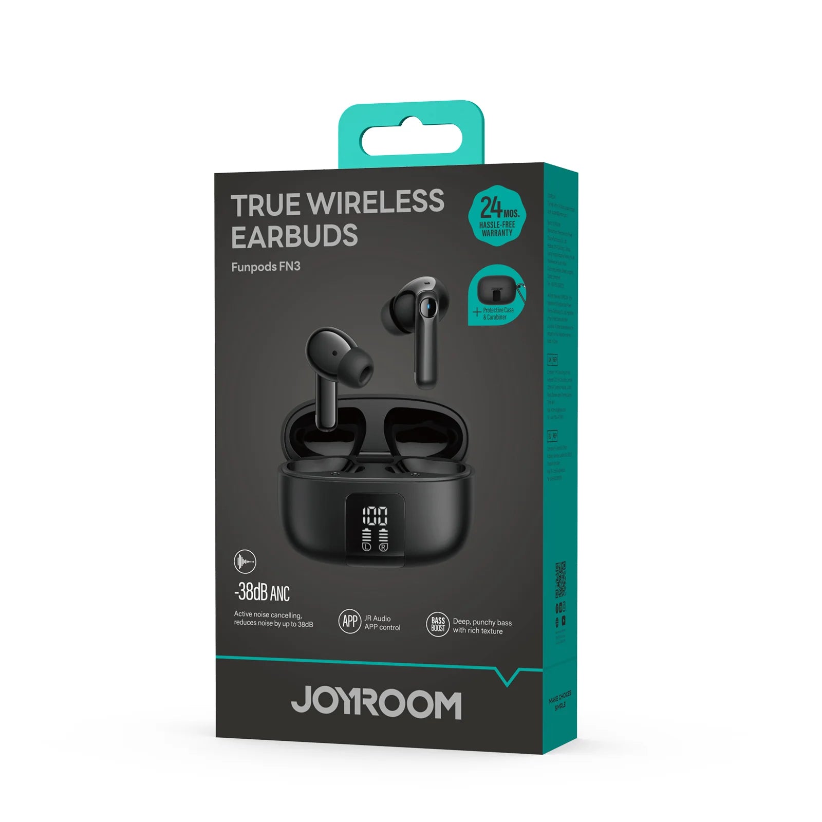 JR-FN3 ANC+ENC True Wireless Bluetooth Earphones - Black Joyroom.pk