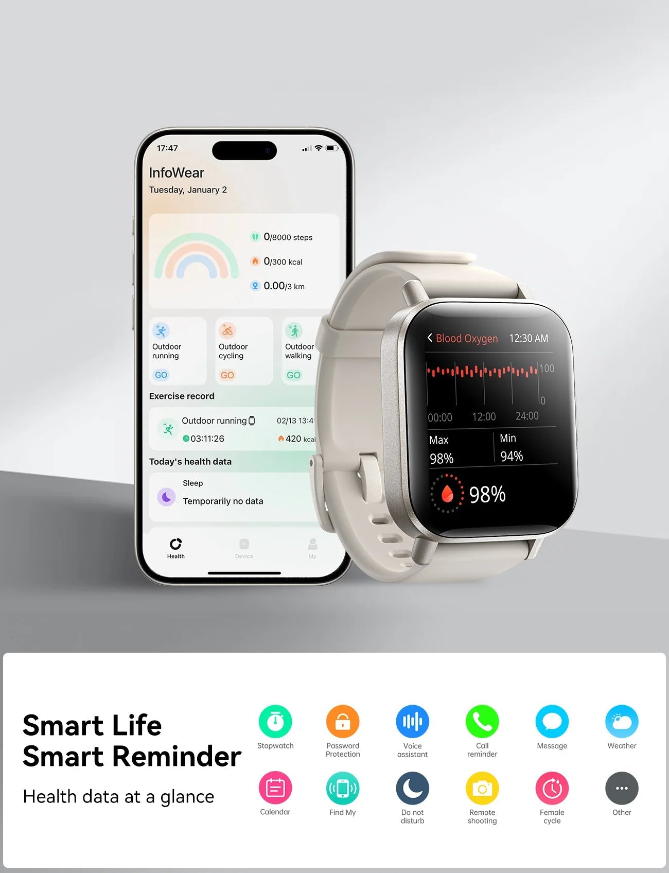 JOYROOM Fit-life Series JR-FT3S Smart Watch (Answer/Make Call) Joyroom.pk