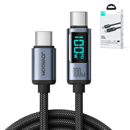 S-CC100A16 JOYROOM 100W Type-C to C Digital Display Fast Charging Data Cable 1.2M JOYROOM