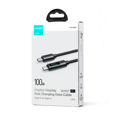 S-CC100A16 JOYROOM 100W Type-C to C Digital Display Fast Charging Data Cable 1.2M JOYROOM